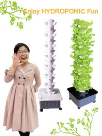 Hydroponic Tower 15 Layers 45 Plant Sites NFT Vertical Gardening Hydroponics System Grow Kit