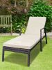 Outdoor Patio Lounge Chairs Rattan Wicker Patio Chaise Lounges Chair Brown