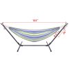 Steel frame, including high-end handbag. Indoor and outdoor Brazilian style cotton bed, suitable for backyard, camping, garden, green