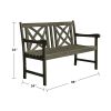 Renaissance Outdoor Patio 4-foot Hand-scraped Wood Garden Bench