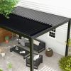 8610C Louver Pergola 10x13FT Aluminum Frame & Louvers with 2 Louvered Aluminium Sides