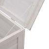 Patio Storage Box White 78.1"x19.7"x22.2" Solid Wood Fir