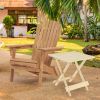 Outdoor Wooden Adirondack Patio Side Table