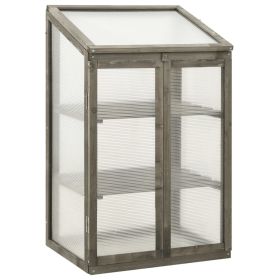 Greenhouse 23.6"x17.7"x39.4" Firwood (Color: Green and white)